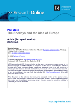 The Shelleys and the idea of Europe