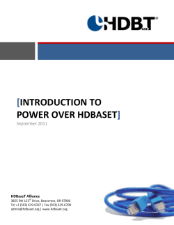 Introduction to Power over HDBaseT (PoH)