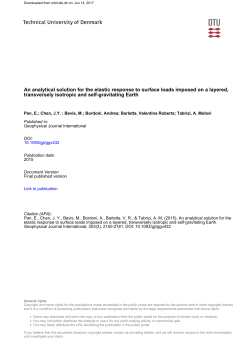 An analytical solution for the elastic response to surface