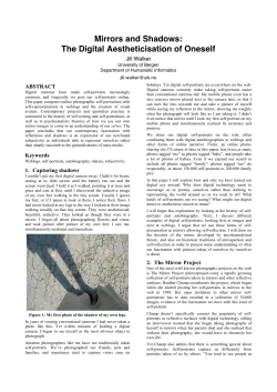 Mirrors and Shadows: The Digital Aestheticisation of - (BORA)