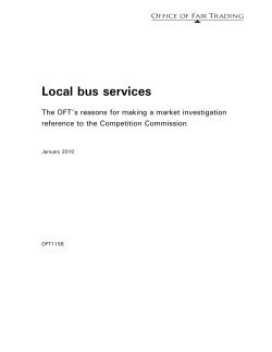 The OFT`s reasons for making a market investigation reference to