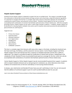 Hepatic Support - Tender Loving Care Animal Hospital