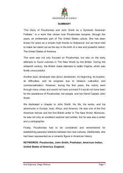 The Story of Pocahontas and John Smith as a Symbolic American