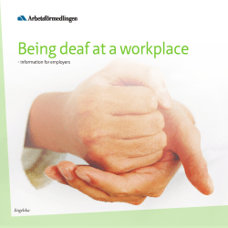 Being deaf at a workplace