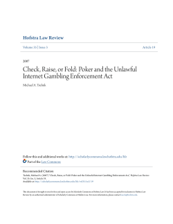 Poker and the Unlawful Internet Gambling Enforcement Act