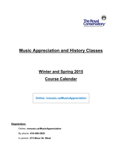 Music Appreciation and History Classes