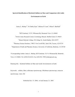 Spectral Identification of Hydrated Sulfates on Mars