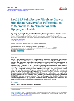 Raw264.7 Cells Secrete Fibroblast Growth Stimulating Activity after