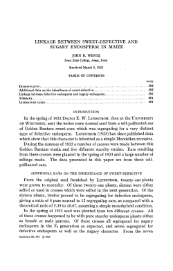 linkage between sweet-defective and sugary endosperm in maize