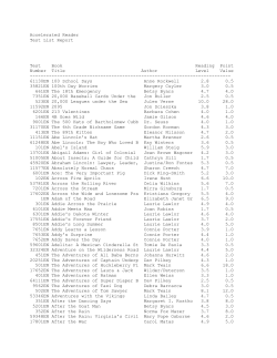Accelerated Reader Test List Report Test Book Reading Point