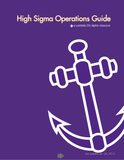 High Sigma Operations Guide