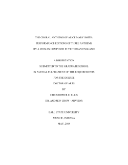 The Choral Anthems of Alice Mary Smith