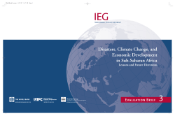 Disasters, Climate Change, and Economic Development in Sub