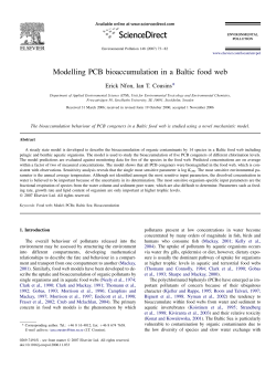 Modelling PCB bioaccumulation in a Baltic food web