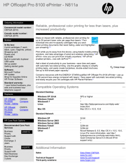 HP Officejet Pro 8100 ePrinter - N811a