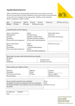 the Equality Monitoring form in PDF format