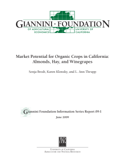 Market Potential for Organic Crops in California: Almonds, Hay, and