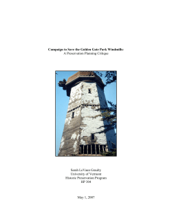 Campaign to Save the Golden Gate Park Windmills