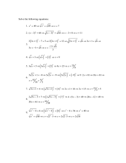 Solve the following equations: 2. (x &minus; 3)2 = 64 &rArr; ( x &minus; 3)2