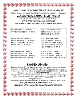 2007 TOWN OF POUGHKEEPSIE LEAF SCHEDULE