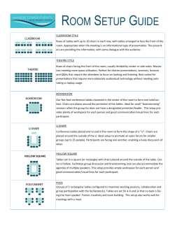 room set-up guide - Harbor Tower Events