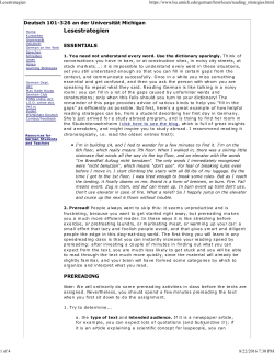 Lesestrategien - Baylor School Moodle