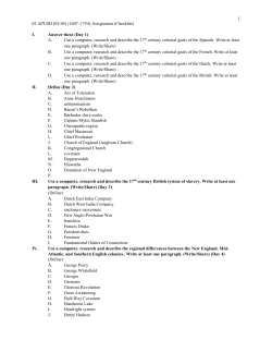 (02-05) (1607&ndash;1754) Assignment (Checklist)
