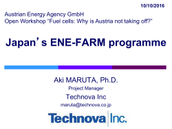 Japan`s ENE-FARM programme