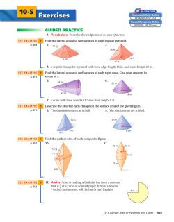 Exercises 10-5 - Spokane Public Schools