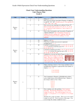 Grade 4 Check for Understanding