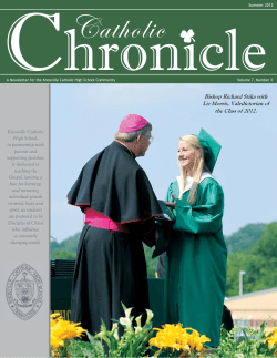 Chronicle Summer 2012 - Knoxville Catholic High School