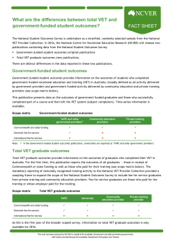 What are the differences between total VET and government