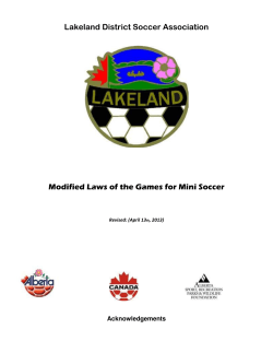 Lakeland District Soccer Association Modified Laws of the Games