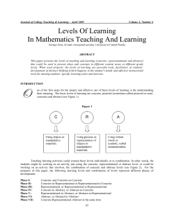 The Levels of Learning Are Not As Easy As 123 in