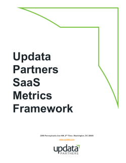 Updata Partners SaaS Metrics Framework