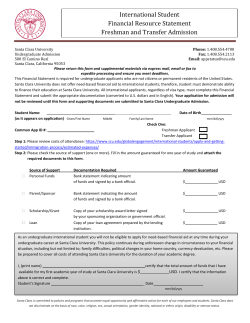 SCU Financial Resource Statement