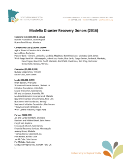 Madelia Fire Recovery Donor Listing