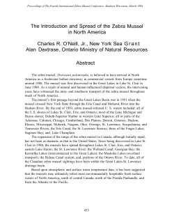 The Introduction and Spread of the Zebra Mussel in North America
