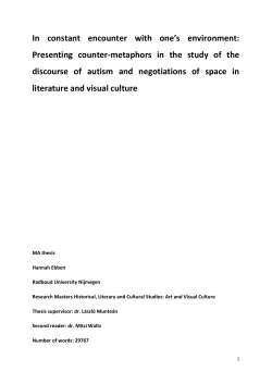 Presenting counter-metaphors in the study of the discourse of autism