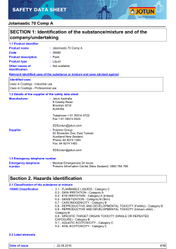 SECTION 1: Identification of the substance/mixture and of the