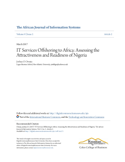 IT Services Offshoring to Africa - Digital Commons @ Kennesaw State