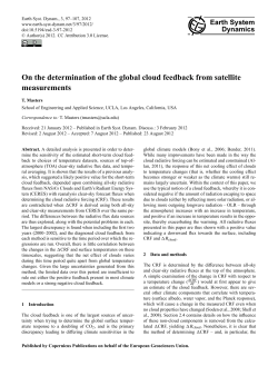 On the determination of the global cloud feedback from satellite