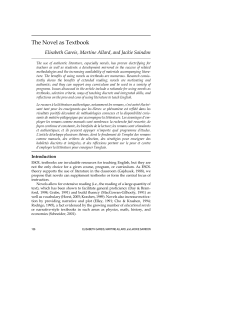 The Novel as Textbook