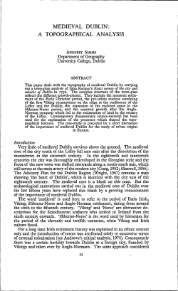 medieval dublin: a topographical analysis