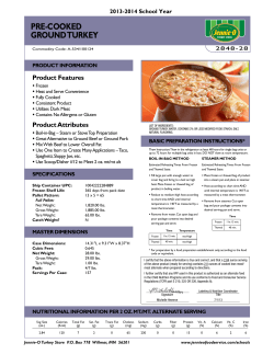 pre-cooked ground turkey - Maschio`s Food Services