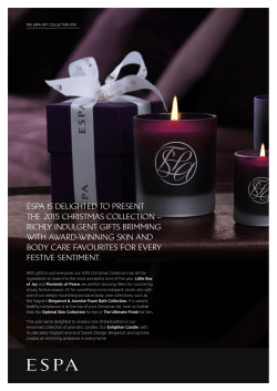 espa is delighted to present the 2015 christmas collection