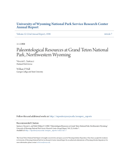 paleontological resources at grand teton national park, northwestern