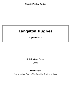 Langston Hughes - poems - Black