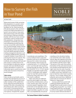 How to Survey the Fish in Your Pond