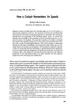 How a Cockpit Remembers Its Speeds